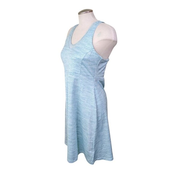 Mondetta NEW Womens L Athletic Dress Aqua Blue Mesh Racerback Padded Shelf Bra - Picture 3 of 8